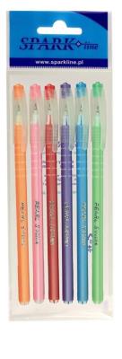 Opakowanie Długopis Pearl 0,6mm niebieski (6szt) SPARK LINE