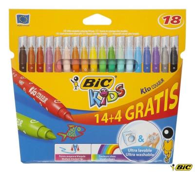 Opakowanie Flamastry Kid Couleur (14+4 szt.) BIC