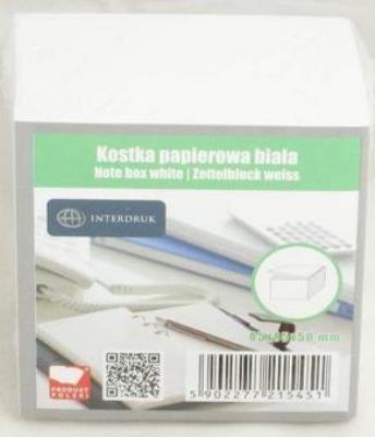 Opakowanie Kostka papierowa biała 85x85x50 mm