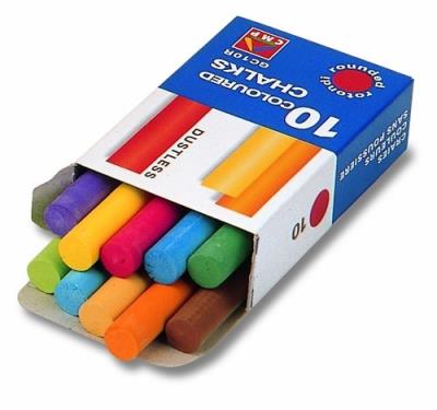 Opakowanie Kreda bezpyłowa kolorowa 10 sztuk