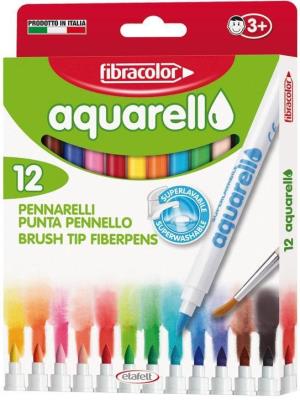Opakowanie Mazaki Aquarello wodne 12 kolorów FIBRACOLOR