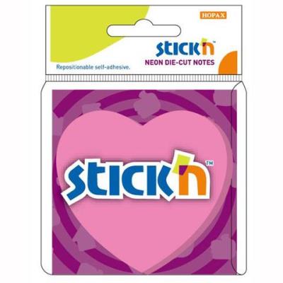 Okładka książki Notes samoprzylepny różowe serce 76x76 mm