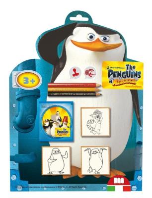 Opakowanie Pieczątki Shaped Pingwiny z Madagaskaru 3 sztuki