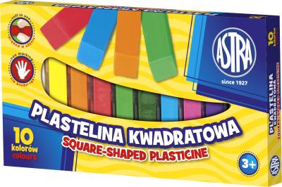 Opakowanie Plastelina kwadratowa 10 kolorów ASTRA