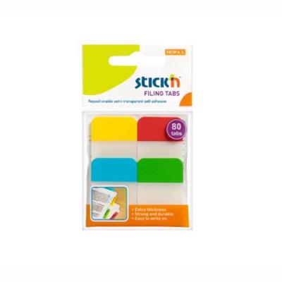 Przekładki indeksujące przezroczyste, 4 kolory. Autor: Stickn. SmakLiter.pl Okładka książki Przekładki indeksujące przezroczyste, 4 kolory