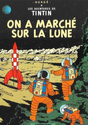 Okładka książki Tintin on a marche sur la lune