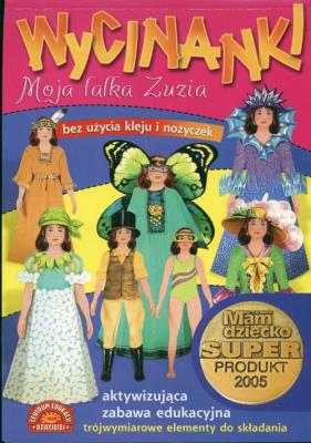 Wycinanki. Moja lalka Zuzia. Autor: Szarf Maria. SmakLiter.pl Okładka książki Wycinanki. Moja lalka Zuzia