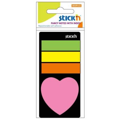 Okładka książki Zakładki indeksujące neon + notes serduszko