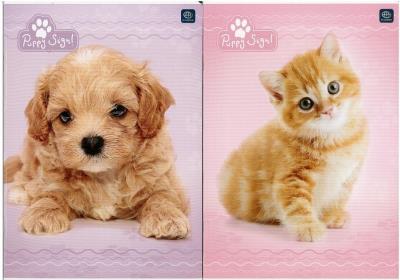 Zeszyt A5/16K kratka UV Puppy Sign (20szt). Wydawca: INTERDRUK. SmakLiter.pl Opakowanie Zeszyt A5/16K kratka UV Puppy Sign (20szt)