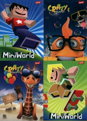 Opakowanie Zeszyt A5 gładki 16 kartek 15 sztuk mix