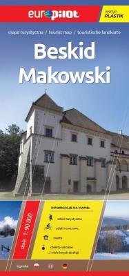 Beskid Makowski mapa turystyczna 1:90 000. Autor: Opracowanie zbiorowe. SmakLiter.pl Okładka książki Beskid Makowski mapa turystyczna 1:90 000