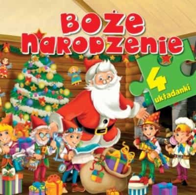 Boże Narodzenie. 4 układanki. Autor: Anna Wiśniewska (red.). SmakLiter.pl Okładka książki Boże Narodzenie. 4 układanki