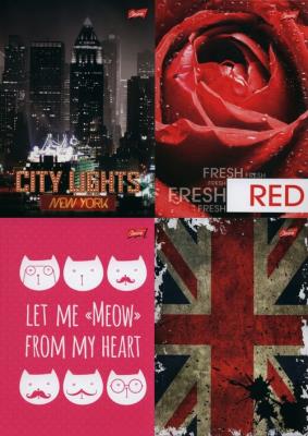 Opakowanie Brulion A5 w kratkę 96 kartek 5 sztuk mix