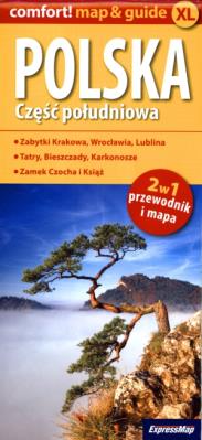 Comfort!map&guide Polska. Część południowa 2w1. Autor: praca zbiorowa. SmakLiter.pl Okładka książki Comfort!map&guide Polska. Część południowa 2w1