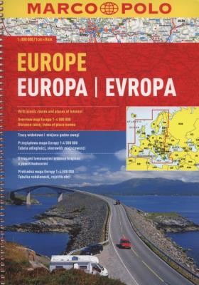 Okładka książki Europa atlas drogowy 1:800000 Marco Polo