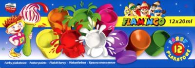 Opakowanie Farby plakatowe Flamingo 12 kol.