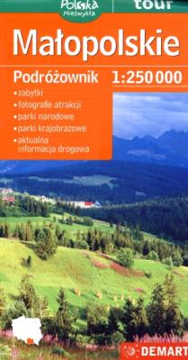 Okładka książki Małopolskie Podróżownik Mapa turystyczna 1:125 000
