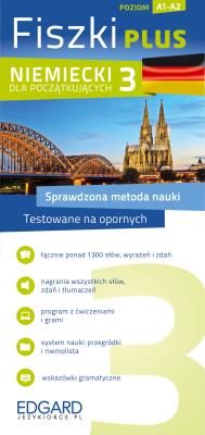 Niemiecki Fiszki PLUS dla początkujących 3. Autor: Opracowanie zbiorowe. SmakLiter.pl Okładka książki Niemiecki Fiszki PLUS dla początkujących 3