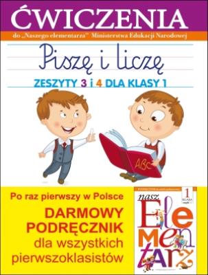 Okładka książki Piszę i liczę. Zeszyty 3 i 4 dla klasy 1