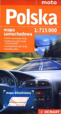 Okładka książki Polska 1:715 000 Mapa Samochodowa