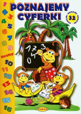 Okładka książki Poznajemy cyferki - 32 naklejki Pasja