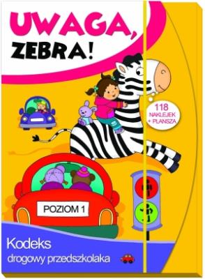 Okładka książki Uwaga zebra! Poziom 1 Kodeks drogowy...