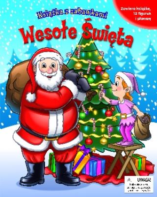 Okładka książki Wesołe Święta. Książka z zabawkami