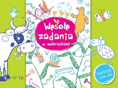 Okładka książki Wesołe zadania ze zwierzakami. Naklejaj i baw się!