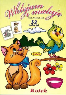 Wklejam i maluję - Kotek. Autor: Opracowanie zbiorowe. SmakLiter.pl Okładka książki Wklejam i maluję - Kotek