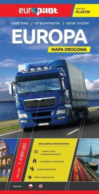 Europa mapa drogowa Europilot 1:4 000 000 laminowana. Autor: Opracowanie zbiorowe. SmakLiter.pl Okładka książki Europa mapa drogowa Europilot 1:4 000 000 laminowana