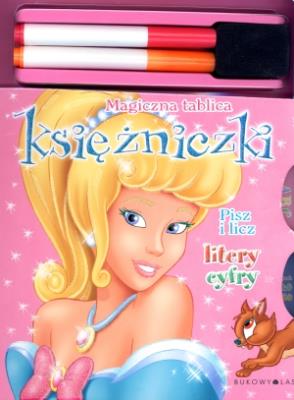 Okładka książki Magiczna tablica księżniczki. Pisz i licz: litery