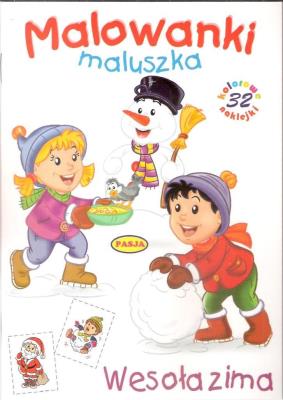 Malowanki maluszka - Wesoła zima  PASJA. Autor: Opracowanie zbiorowe. SmakLiter.pl Okładka książki Malowanki maluszka - Wesoła zima  PASJA