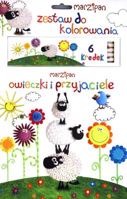 Okładka książki Marzipan. Owieczki i przyjaciele + kredki