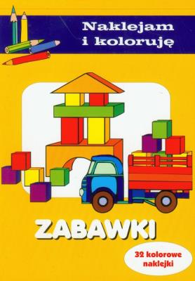 Naklejam i koloruję - Zabawki. Autor: Małecki Aleksander. SmakLiter.pl Okładka książki Naklejam i koloruję - Zabawki