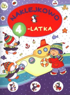 Naklejkowo 4-latka. Autor: Lekan Elżbieta. SmakLiter.pl Okładka książki Naklejkowo 4-latka