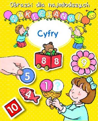 Obrazki dla naj. Naklejanki - Cyfry. Autor: Nathalie Belineau. SmakLiter.pl Okładka książki Obrazki dla naj. Naklejanki - Cyfry