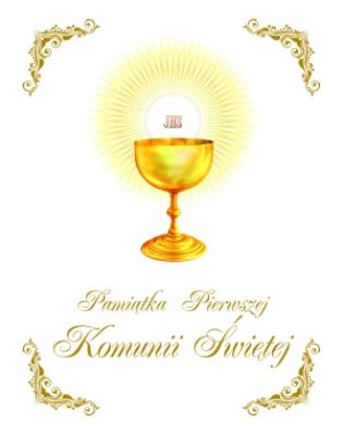 Okładka książki Pamiątka Pierwszej Komunii Świętej kielich