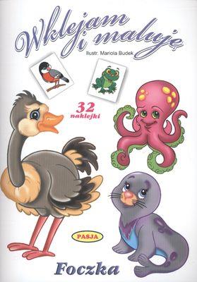 Wklejam i maluję - Foczka. Autor: Mariola Budek. SmakLiter.pl Okładka książki Wklejam i maluję - Foczka