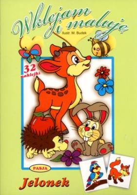 Wklejam i maluję - Jelonek. Autor:   Praca zbiorowa. SmakLiter.pl Okładka książki Wklejam i maluję - Jelonek