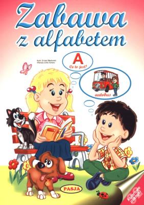 Zabawa z alfabetem. Autor: Kaliska Zofia, Ernest Błędowski. SmakLiter.pl Okładka książki Zabawa z alfabetem