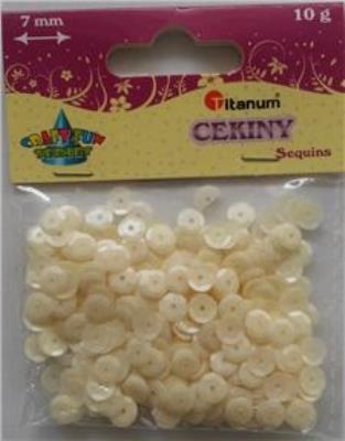 Okładka książki CEKINY KREMOWE KOLKA 7MM 10G BPZ C07/1514-TITANUM