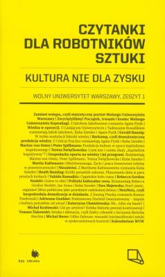 Czytanki dla robotników sztuki. Autor: Katarzyna Chmielewska (red.), Kuba Szreder. SmakLiter.pl Okładka książki Czytanki dla robotników sztuki