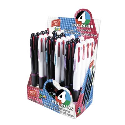 Opakowanie Długopis automatyczny czterokolorowy. Display 24 sztuki