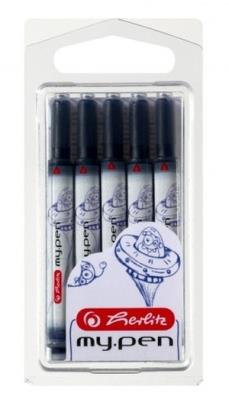 Opakowanie Naboje atramentowe my.pen niebieskie 5 szt.