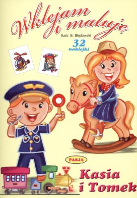 Wklejam i maluję - Kasia i Tomek. Autor:   Praca zbiorowa. SmakLiter.pl Okładka książki Wklejam i maluję - Kasia i Tomek