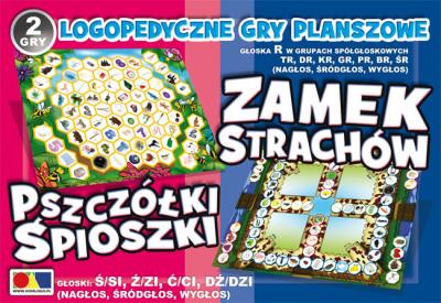 2 gry Zamek Strachów/Pszczółki Śpioszki. Wydawca: KOMLOGO. SmakLiter.pl Opakowanie 2 gry Zamek Strachów/Pszczółki Śpioszki