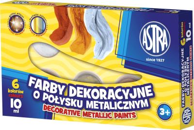 Opakowanie Farby metaliczne 6 kolorów, 10 ml