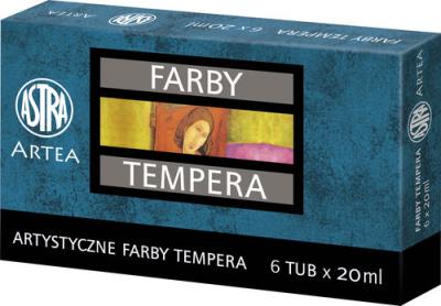 Opakowanie Farby tempera Artea 6 kolorów - 20 ml
