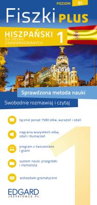 Hiszpański Fiszki PLUS dla średnio zaawansowanych 1. Autor: Anna Poneta. SmakLiter.pl Okładka książki Hiszpański Fiszki PLUS dla średnio zaawansowanych 1