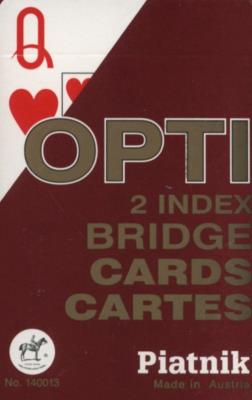 Opakowanie Karty do gry Piatnik 1 talia, Opti brydż czerwone